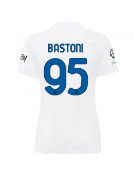 Billige Inter Milan Alessandro Bastoni #95 Bortedrakt Dame 2023-24 Kortermet